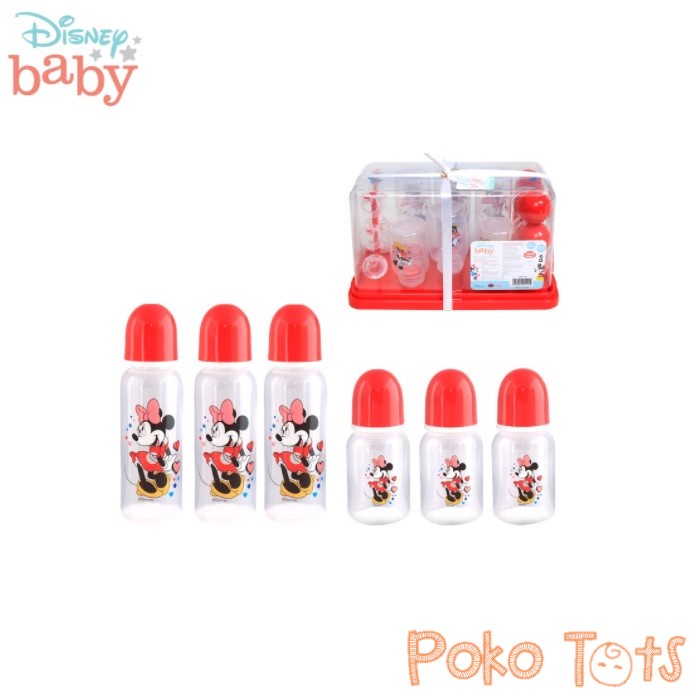 Disney Baby Drying Rack Set Plus Bottles Rak Tempat Pengering Botol Mickey Minnie Lusty Bunny