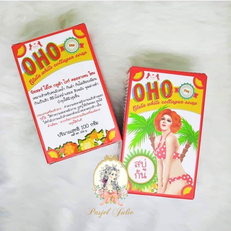 OHO GLUTA WHITE COLLAGEN SOAP CLEAR DARK SPOT ORIGINAL THAILAND