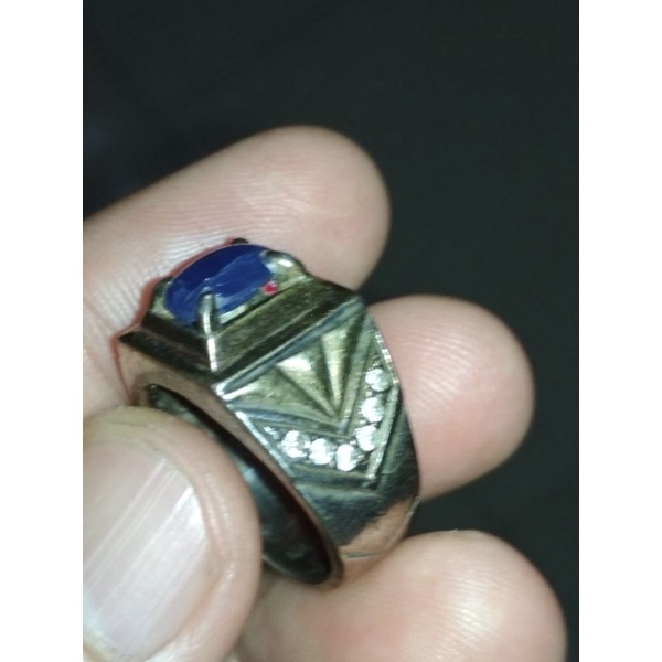 batu blue safir star Birma natural