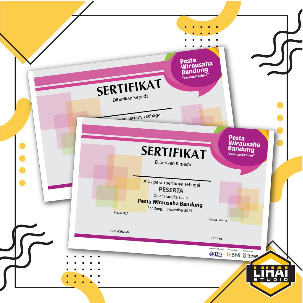 

Custom Design Cetak Sertifikat Piagam A4