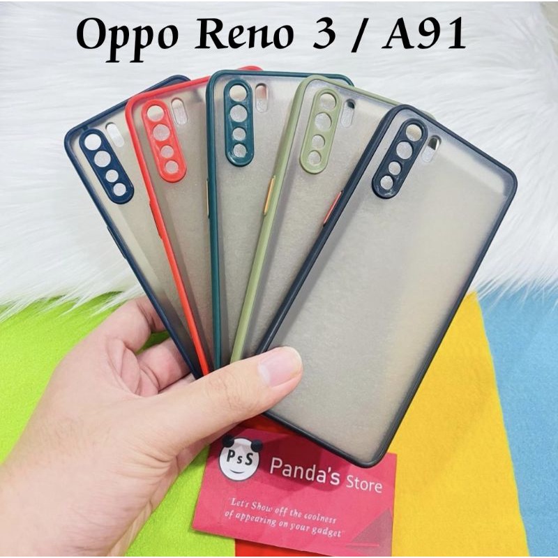 Case Oppo A91 / Reno 3 / F15 My choice Polos + Ring Kamera / Pelindung Kamera (PsS)