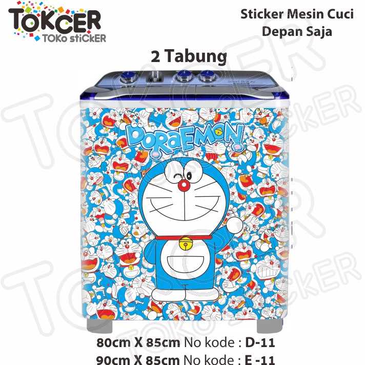 Stiker Mesin Cuci Doraemon