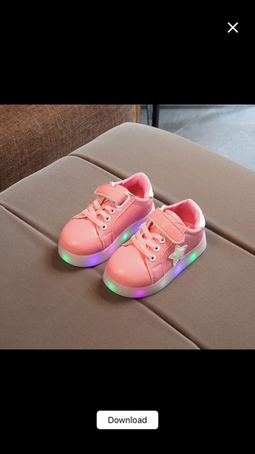 Sepatu anak dengan Lampu LED warna warni cewe cowo shoes kulit ok  god