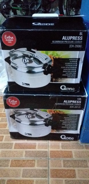 Oxone Ox 2012 Aluminium Panci Presto Alupress Pressure Cooker 12 Liter