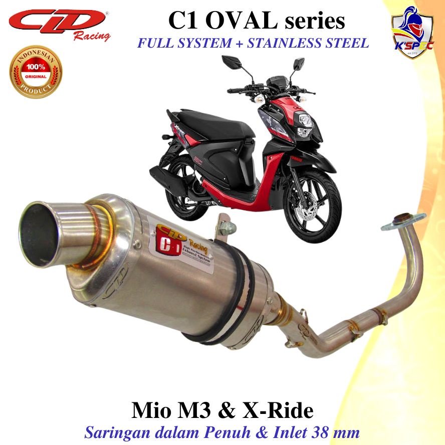 CLD Racing C1 OVAL series MIO M3 & X RIDE Knalpot Fullsystem