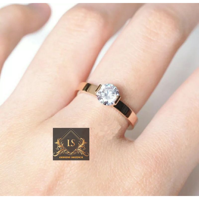 cincin titanium asli anti luntur anti karat,cincin perhiasan fashion wanita terbaru, perhiasan wanita import, perhiasan wanita mirip mas asli,perhiasan berlapis emas 24 k