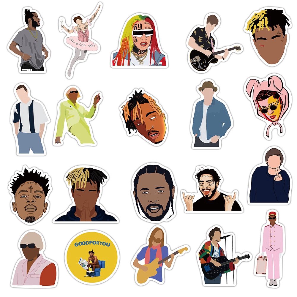 50pcs Pack Music Singer Portrait Harry Styles/Niall Horan Stickers For Skateboard Guitar Motorcycle Laptop Waterproof Sticker