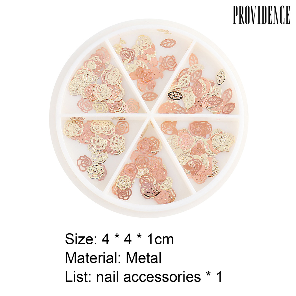 Providence Payet Metal Hollow 3d Dekorasi Nail Art / Manicure