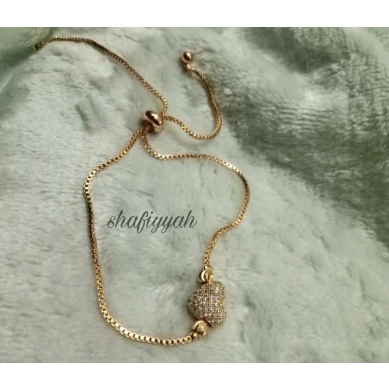 Gelang tangan tali serut xuping lapis emas. ukuran flexible. SL78