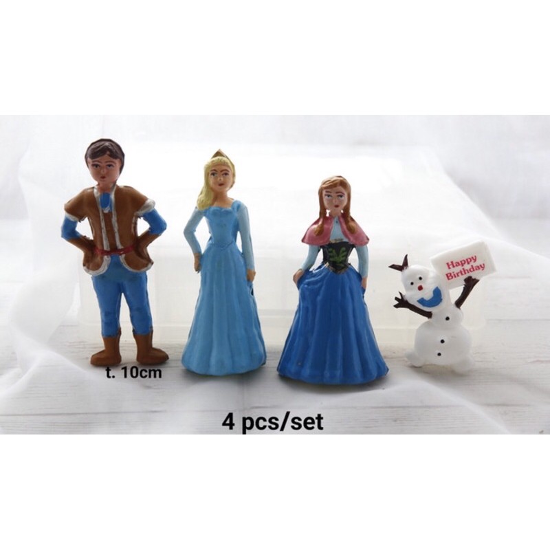 Topper Frozen Elsa Figure Set Figurine Hiasan Kue Tart Ulang Tahun