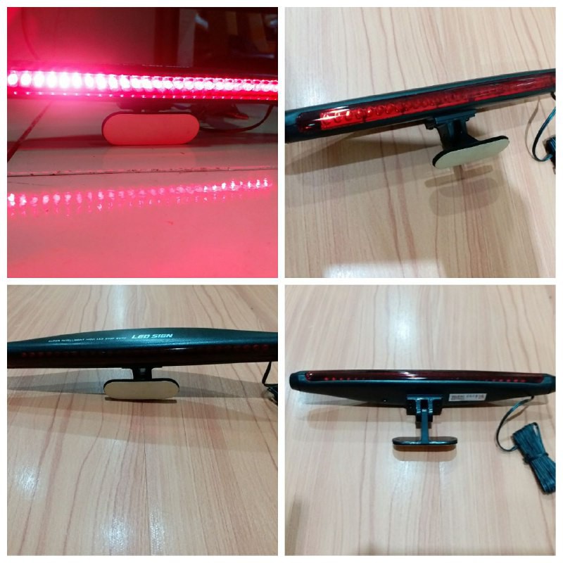 LED SIGN PLUS Lampu Tempel Kaca Belakang - Lampu Di Atas Spoiler Mobil