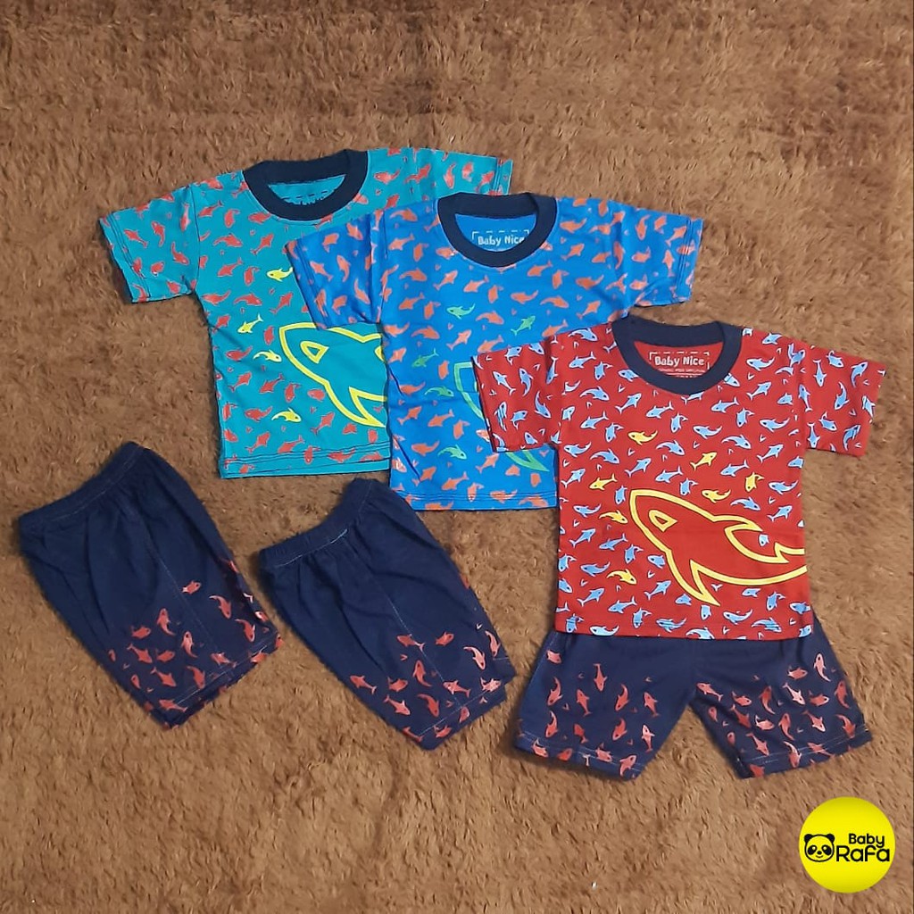 Setelan Baju  Bayi  Pendek 3 12 Bulan Setelan Kaos Anak 