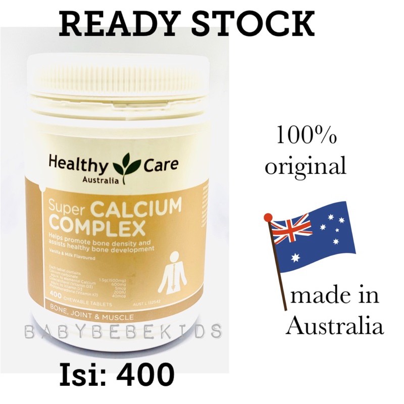 Healthy Care Super Calcium Complex 400 tablets healthycare australia