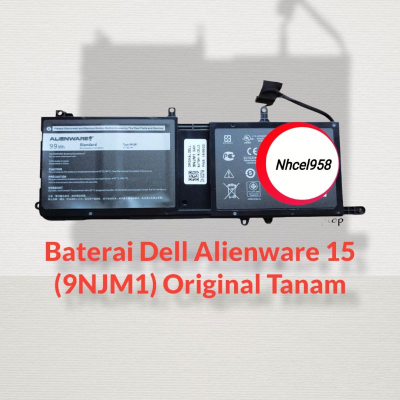 ✅Baterai Dell Alienware 15 (9NJM1)