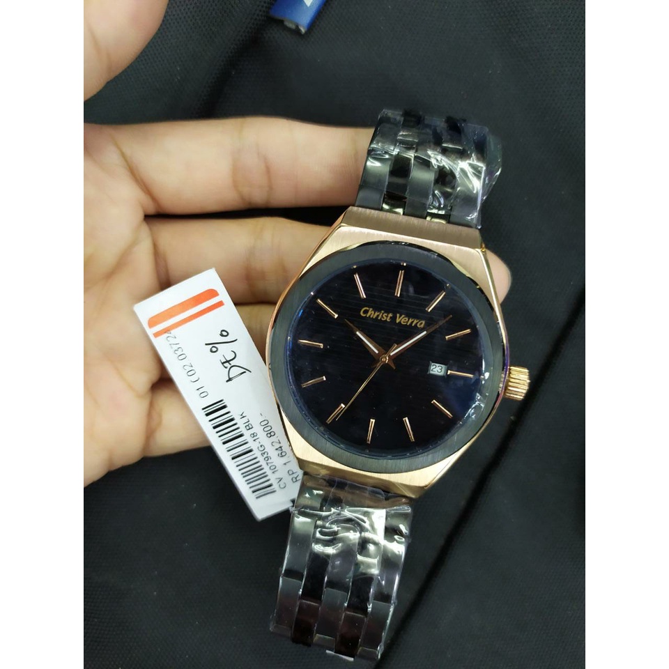 Jam Tangan Pria dan Wanita Christ Verra 10793G dan 10793L Original