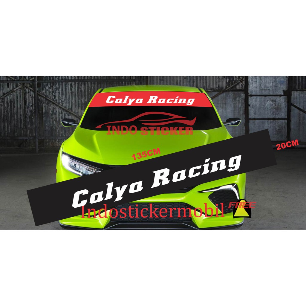 Sticker stiker mobil calya racing stiker kaca mobil toyota calya custom text plus dasaran