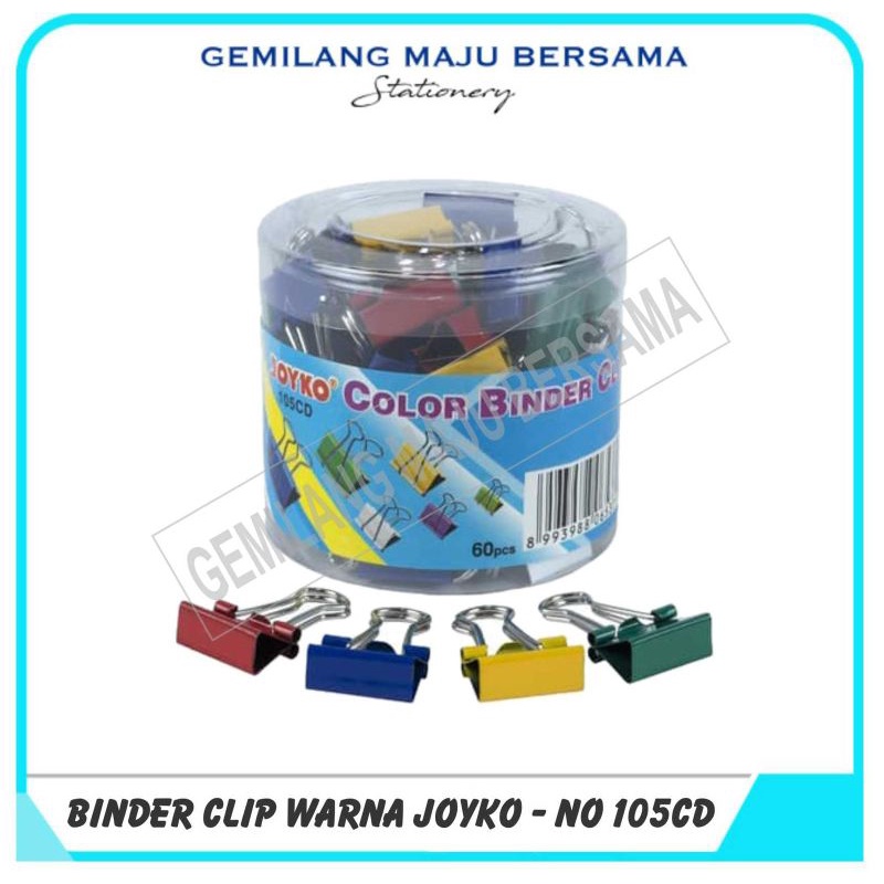 

Binder Clip Warna Joyko 105CD (Harga Per 1 Toples)