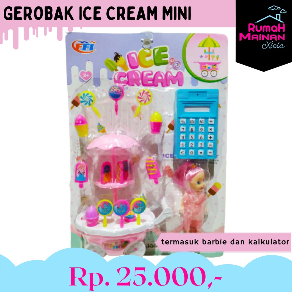 GEROBAK ICE CREAM MINI - MAINAN KASIR ANAK PEREMPUAN - FI 565