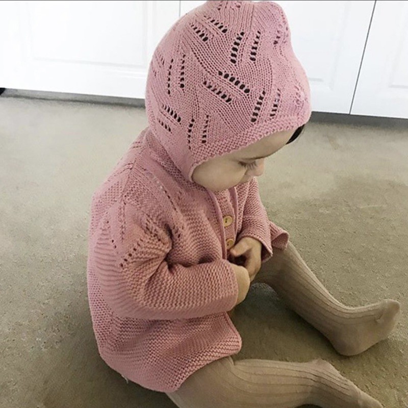 Knit outer set in pink and mustard / jaket anak baju hangat