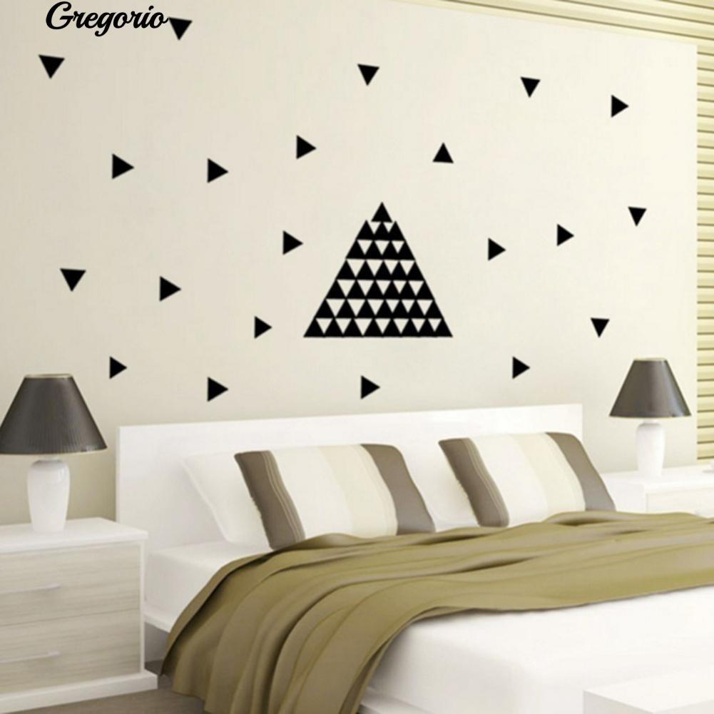 Gregorio 48 Pcs Set Segitiga  Stiker  Dinding  DIY Decals 