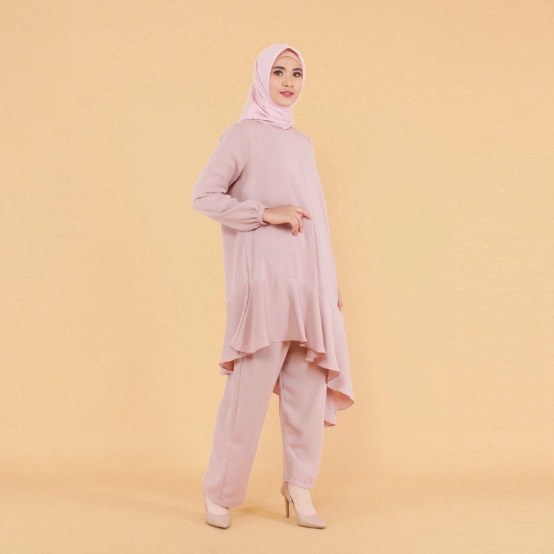 Tunik / homey set / piyama set / baju set polos / Pretty Set by ROOŚ - Nudeish