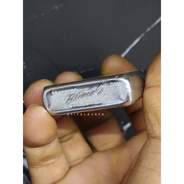original zippo brushed vintage lawas tahun 63 case only