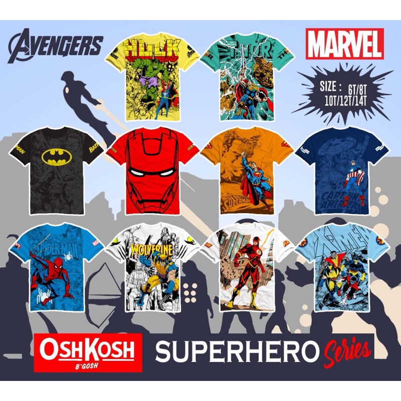 Tshirt Mavel Oshkosh Bgosh kaos anak