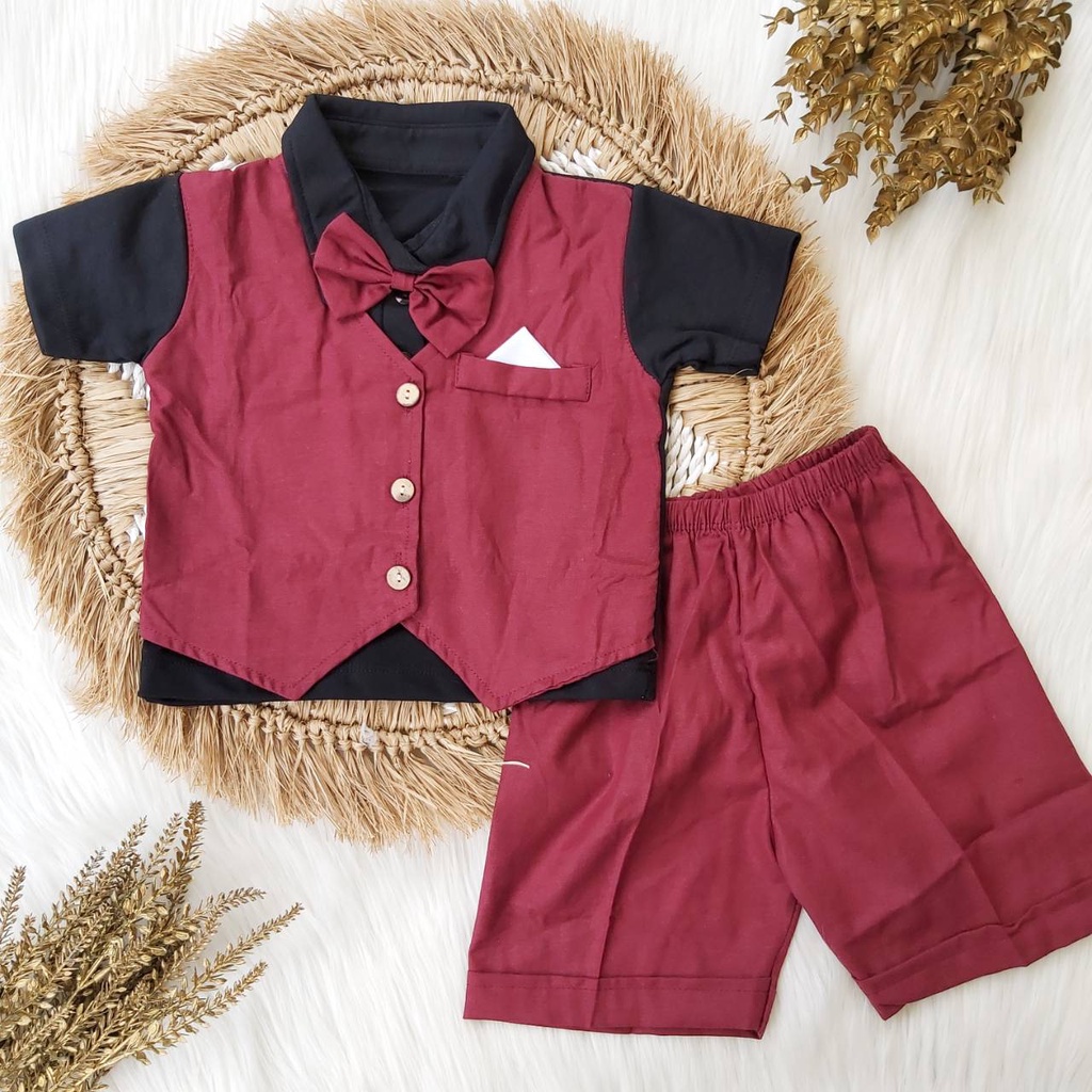 Baju setelan toxedo rompi kaos celana Rompi pergi jalan jalan