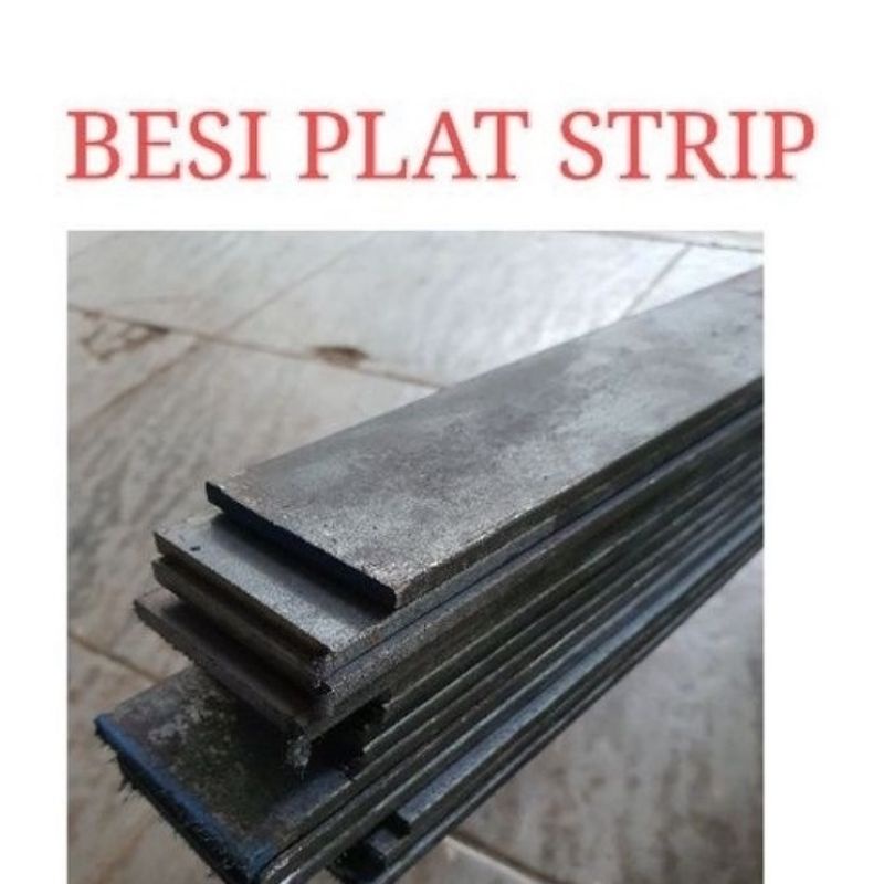 Plat Strip Besi Lebar 5 cm Tebal 5 mm 4 cm x 4 mm dan 3 cm x 3 mm Harga Per 10 cm