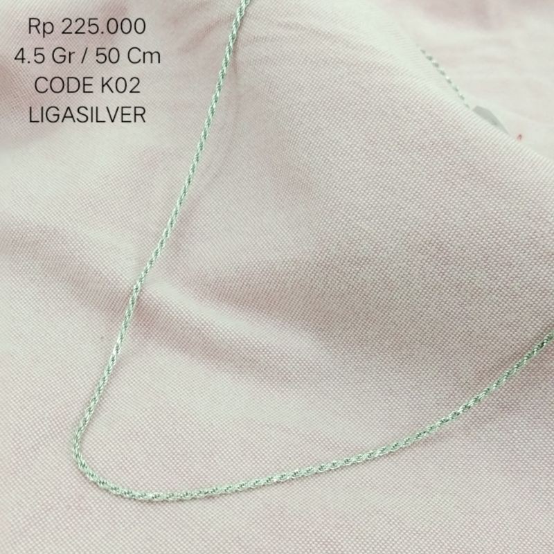 Kalung perak pria silver 925