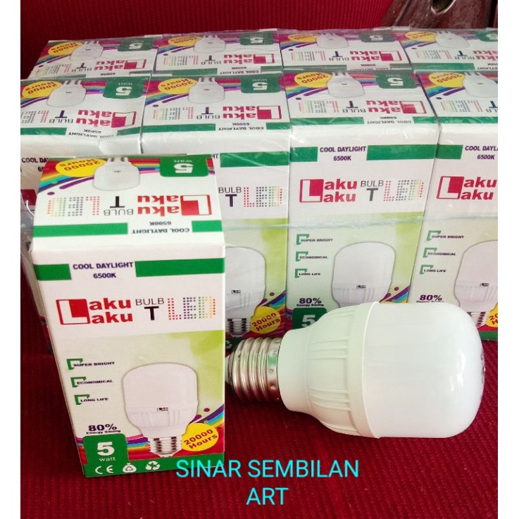 lampu bohlam led 5watt putih