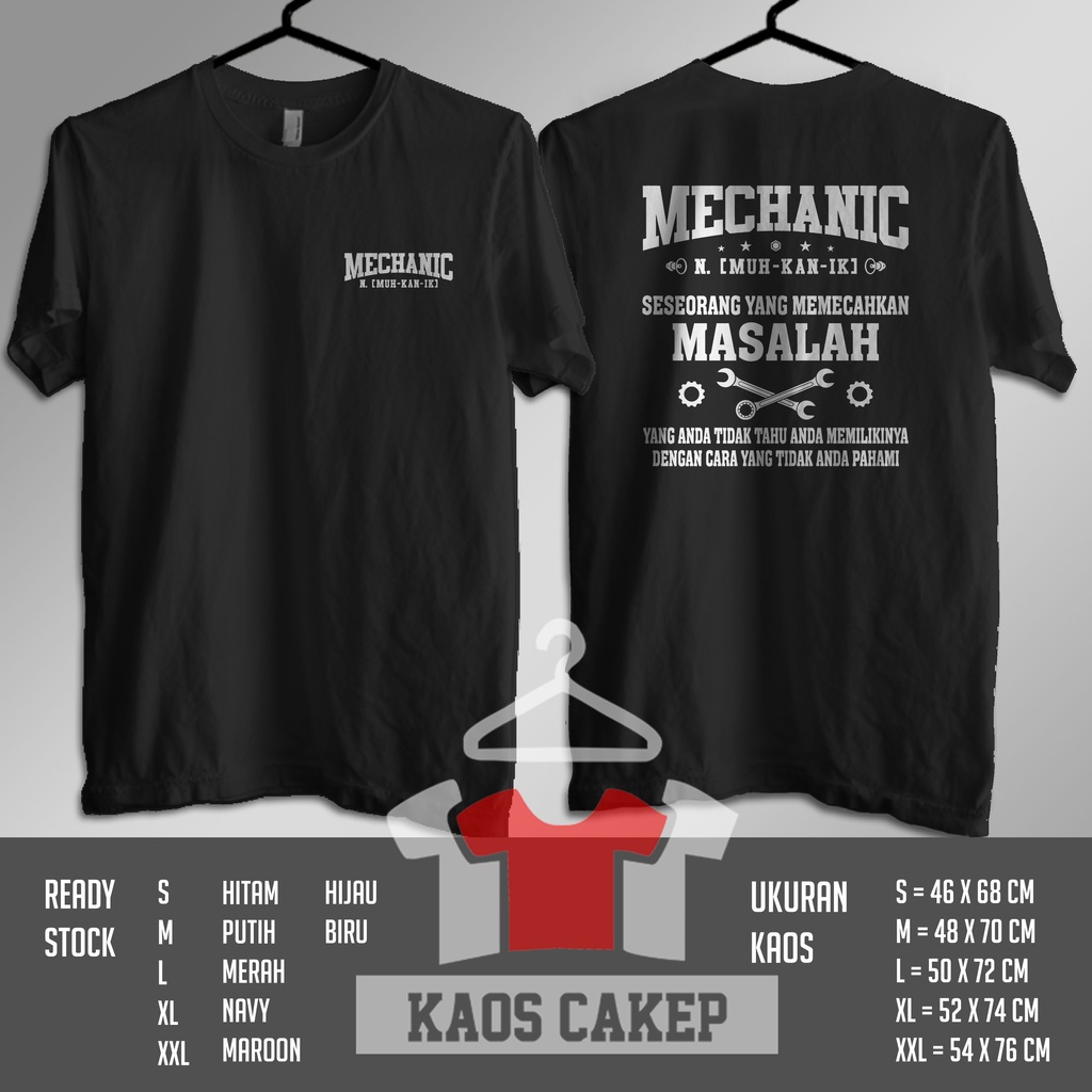 Kaos Mekanik Bengkel v5 Baju Otomotif