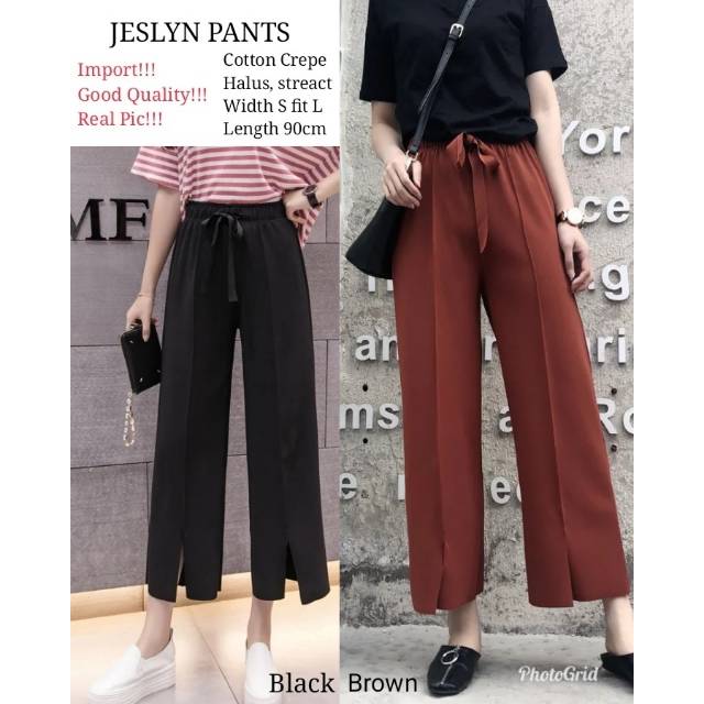 JESLYN Pants HB (ad 4 warna) /Celana Kulot wanita kekinian