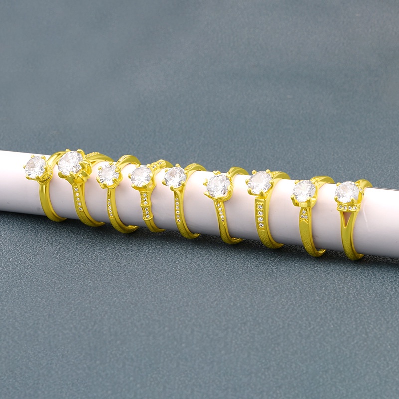 Cincin Lapis Emas Asli Kadar 375 Hias Berlian Adjustable Gaya Korea Untuk Wanita