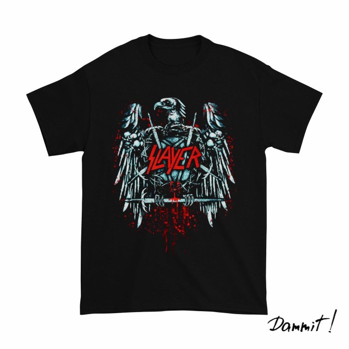 Kaos Band Slayer Ammunition | Kaos Music Slayer - Hitam