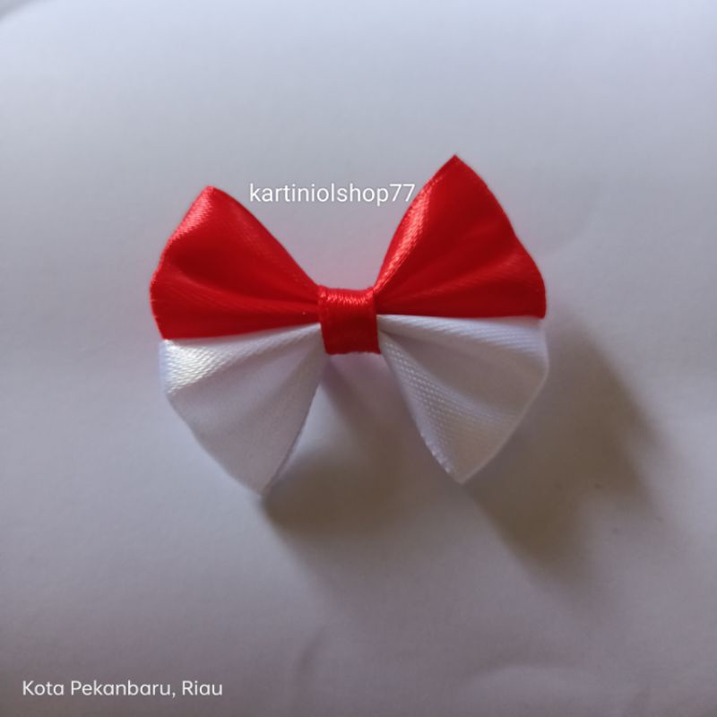 Bros Pita Merah Putih/ Brooch Cantik Kekinian