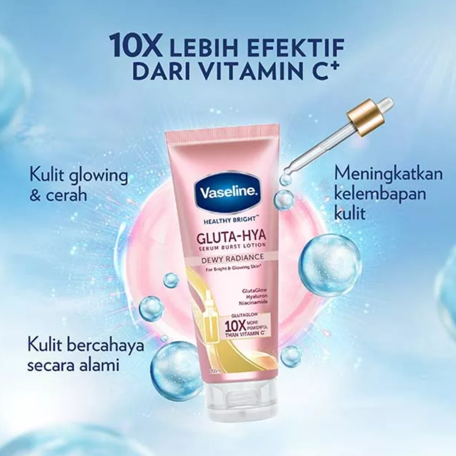 Vaseline Body Serum Gluta Hya Serum Lotion | Flawless Bright​ | Dewy Radiance | Overnight 200ml