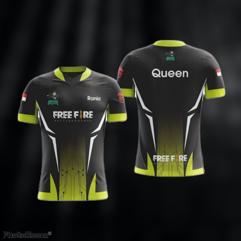 JERSEY CUSTOM SATUAN ESPORTS FREE NICKNAME LOGO WARNA FULL PRINT KAOS FF