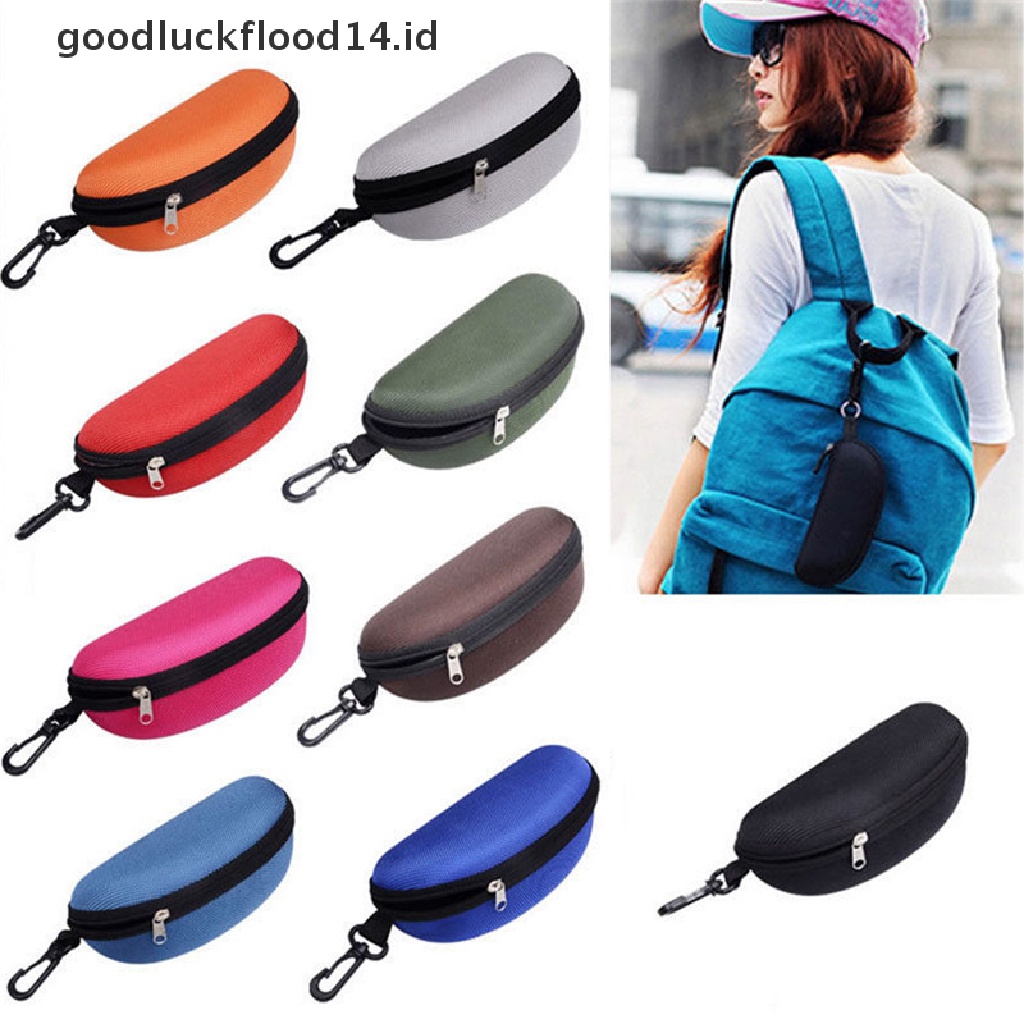 [OOID] Zipper Eye Glasses Sunglasses Hard Case Protector Glasses Holder NEW Portable ID