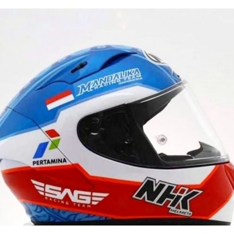 New decal helm full face mandalika SAG Team