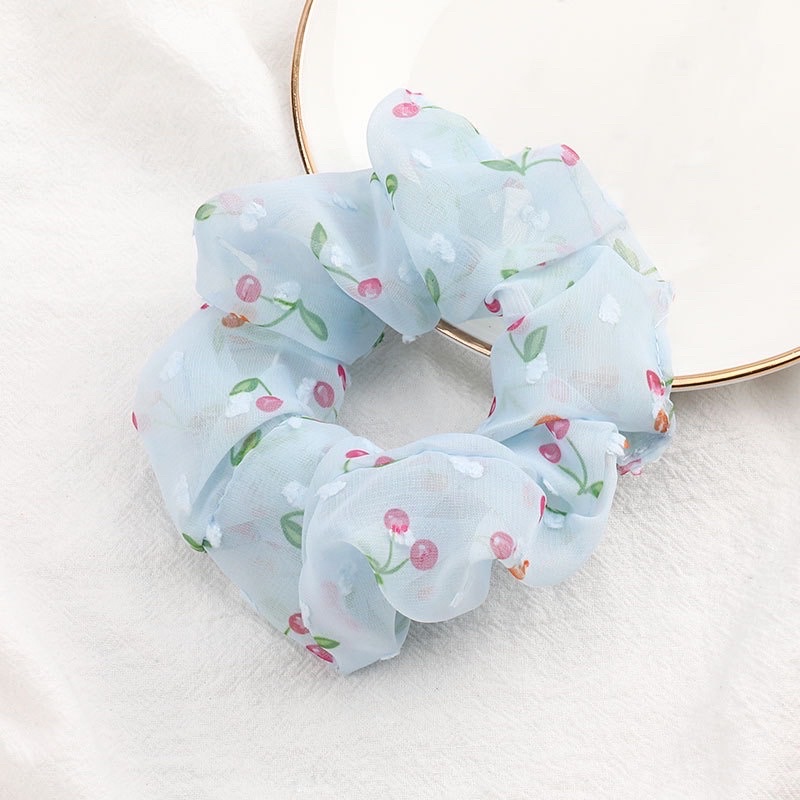 Scrunchie Ikat Karet Pretty Cherry