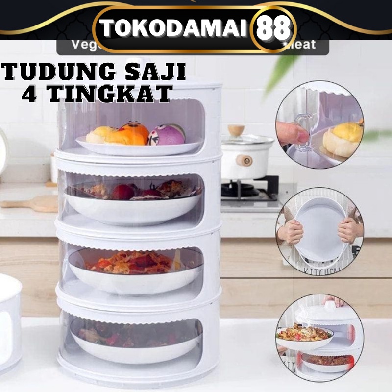 Tudung Saji 4 Susun / Tempat Penyimpanan makanan / Rak 4 susun makanan