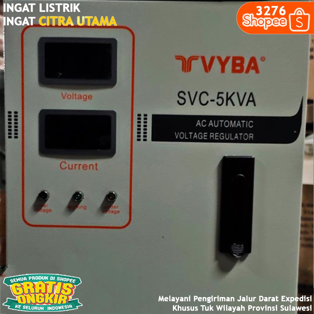 VYBA STABILIZER 5000VA / STAVOL 5000 VA SVC-5KVA FULL KAPASITAS K3276