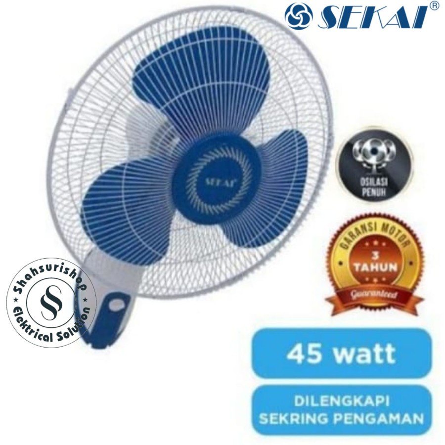 KIPAS SEKAI WFN 1627 KIPAS ANGIN DINDING 16 INCH 16&quot; 45 WATT