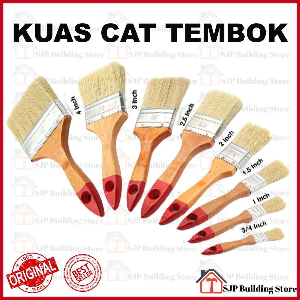 Kuas Koas Cat Tembok Dinding Serbaguna Ukuran 1/2 l 3/4 l 1 l 1.5 l 2 l 2.5 l 3 l 4 Inch