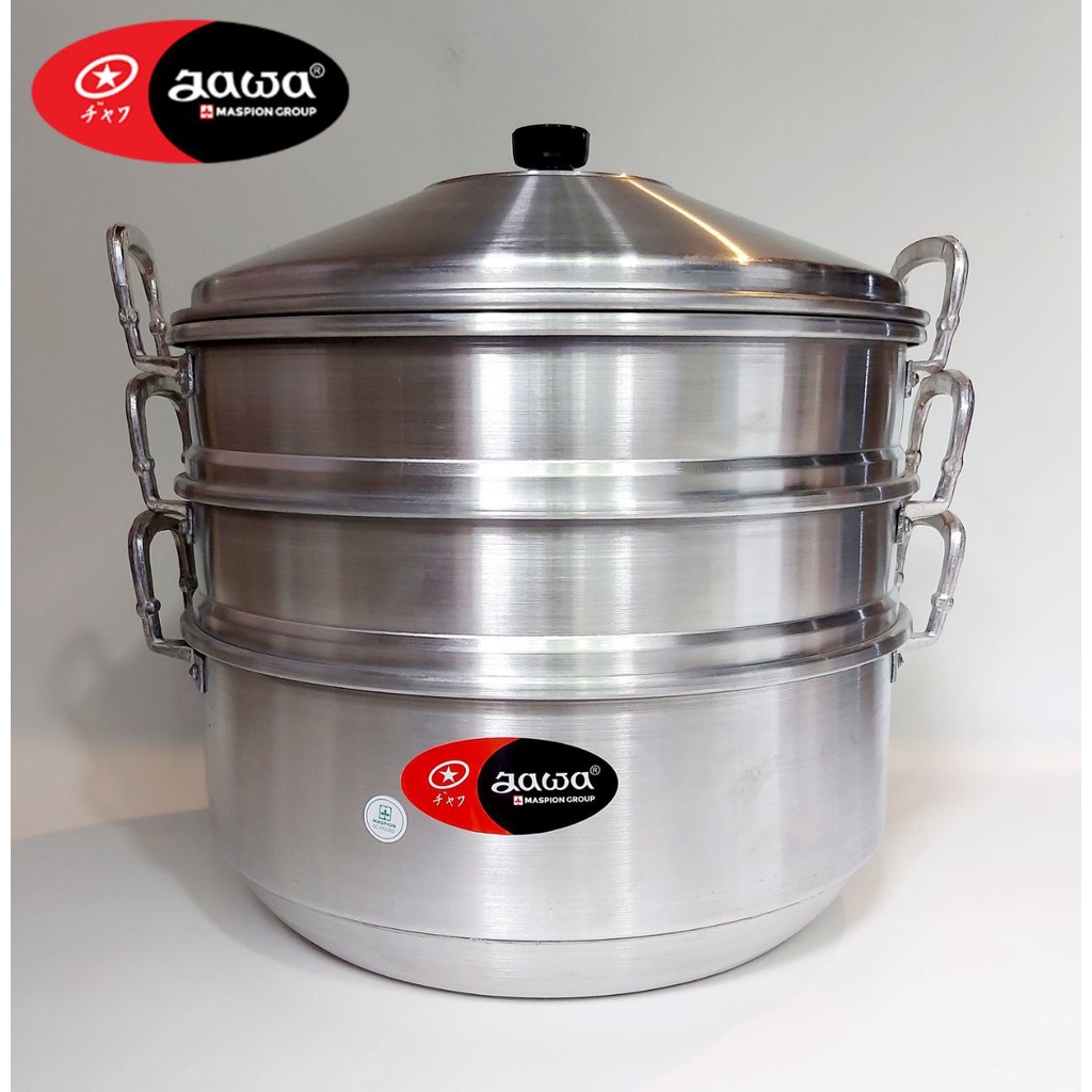 LANGSENG KLATKAT PANCI KUKUS TUMPUK MASPION 40 CM PANCI BAKPAO PANCI TUMPUK ALUMINIUM PANCI JAWA