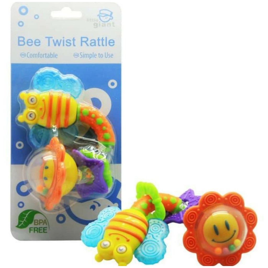 Little Giant LG 1386 Bee Twist Rattle Gigitan Mainan Bayi