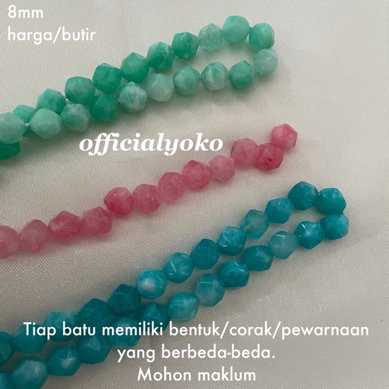 Batu / Bead Stone Asimetris / tidak berbentuk per pcs -/+ 8mm