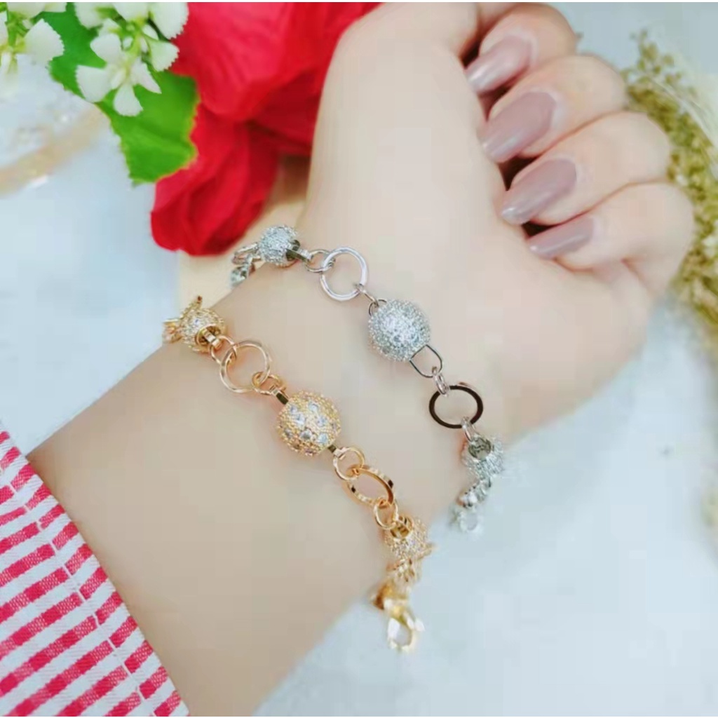 Gelang Xuping Bola Permata Lapis Emas Perhiasan B223