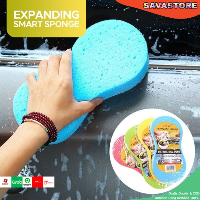 SPONGE BUSA CUCI MOBIL PREMIUM EXPANDING SMART SPONGE BUSA